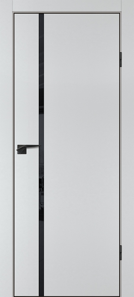 Межкомнатная дверь P-22  кромка ABS черная c 4-х ст. Сапфир матовый